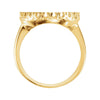 14k Yellow Gold 13.9mm Coin Ring Mounting, Size 6
