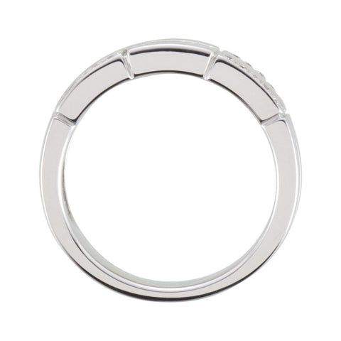 14k White Gold 1/8 CTW Diamond Ring, Size 6