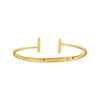 14k Yellow Gold Hinged Cuff Bar Bracelet 7-inch