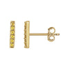 14k Yellow Gold 1/10 ctw. Yellow Diamond Vertical Bar Earrings