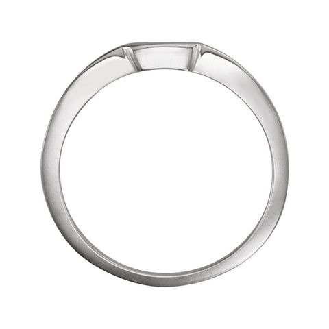 14k White Gold 2mm Band for Solitaire Mounting Series #15720043 and #15720095