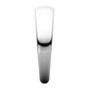 14k White Gold 5mm Half Round Tapered Band, Size 10