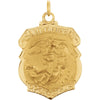 27.00x21.00 mm St. Michael Medal in 14K Yellow Gold