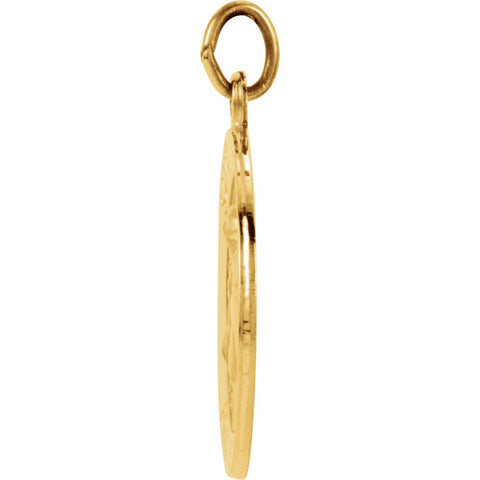 14k Yellow Gold 18mm St. Anthony Medal