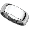 Sterling Silver 7mm Half Round Band, Size 6