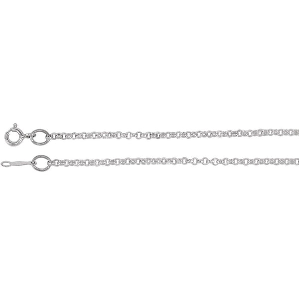 Sterling Silver 2mm Rolo 7" Chain