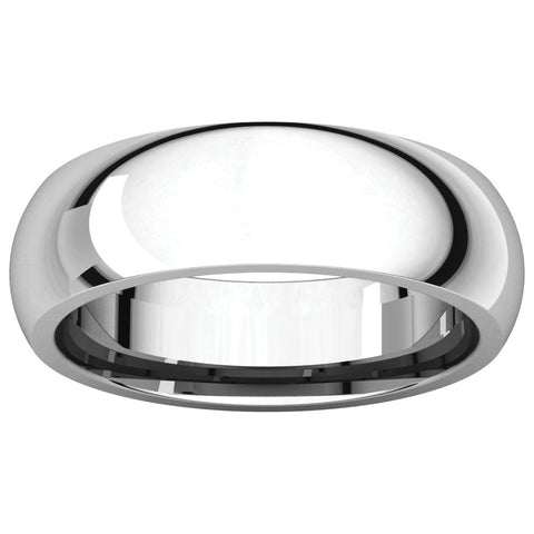 Continuum Sterling Silver 6mm Comfort Fit Band, Size 10