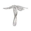 14k White Gold .07 CTW Diamond Leaf Ring, Size 7