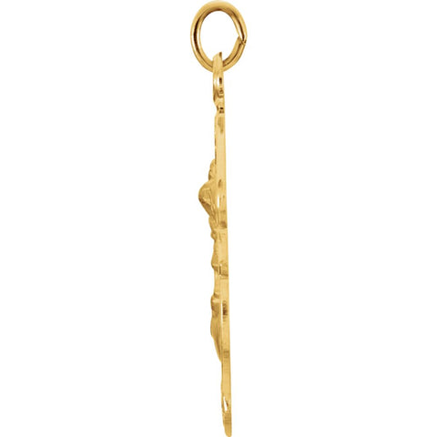 14k Yellow Gold 24.25x20.5mm St. Michael Medal