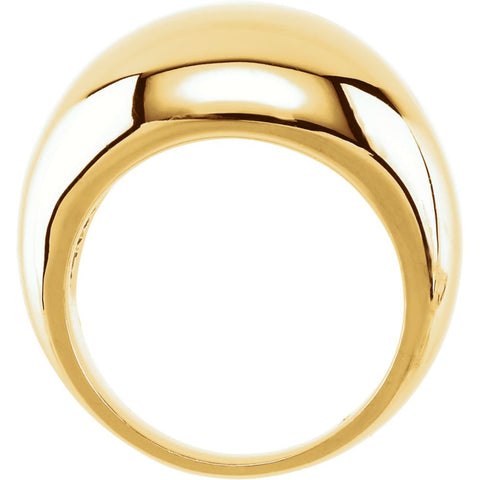 10k Yellow Gold 10mm Metal Fashion Ring, Size 7