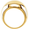 18k Yellow Gold 10mm Metal Fashion Ring, Size 7