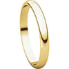 18k Yellow Gold 2.5mm Half Round Band, Size 6.5