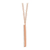 14k Rose Gold 1/6 CTW Diamond "V" 18" Necklace