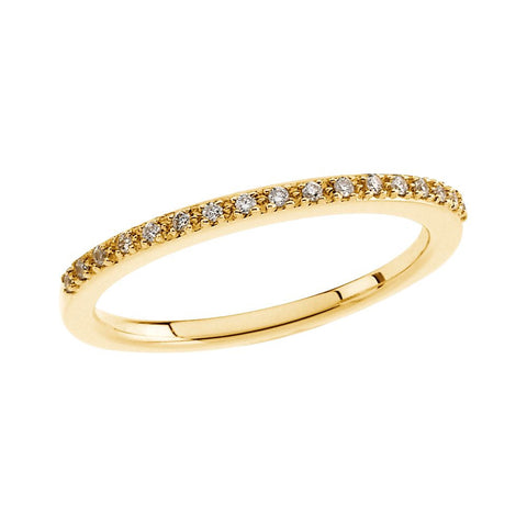 14k White Gold 1/10 CTW Diamond Band, Size 7