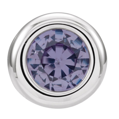 14k Yellow Gold Imitation Diamond "April" Birthstone Pendant Slide