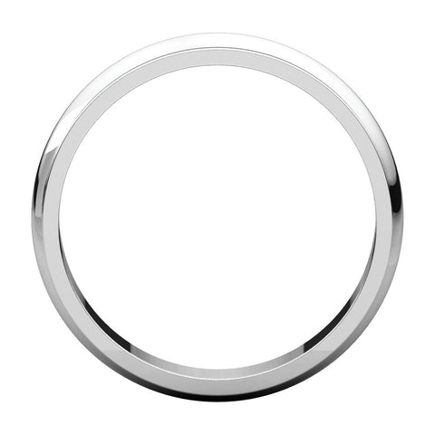 Sterling Silver 4mm Half Round Edge Band, Size 11