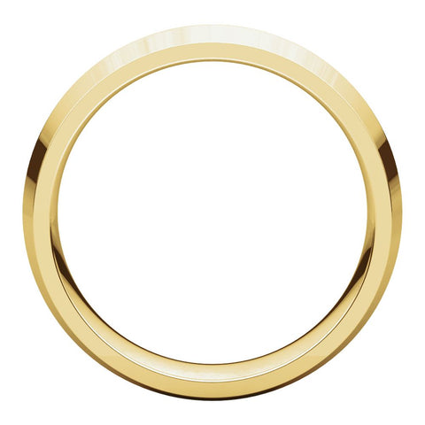14k Yellow Gold 6mm Knife Edge Comfort Fit Band, Size 8