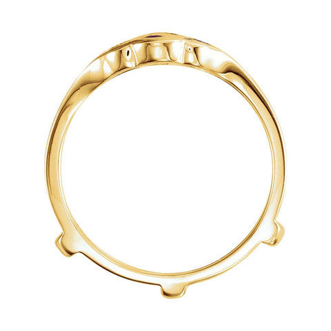 Genuine Ruby Solitaire Enhancer in 14k Yellow Gold, Size 7