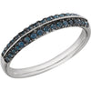 Knife-Edge Anniversary Band in 14k White Gold, Size 7