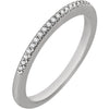 14k White Gold 1/10 ctw. Diamond Band, Size 7