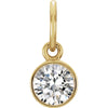 14k Yellow Gold Imitation Diamond Birthstone Charm
