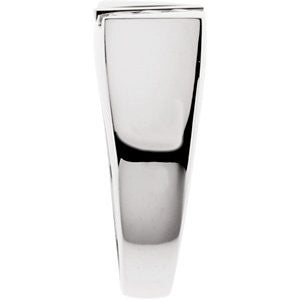 Sterling Silver Men's Onyx & 1/10 CTW Diamond Ring, Size 10