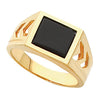 Men's Ring Mounting For Onyx in 14K Yellow Gold (Size 10)