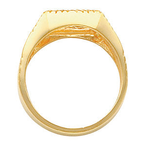 14k Yellow Gold Gents Mounting, Size 11