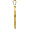 14k Yellow Gold 21x21mm Square Pendant