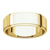 10k Yellow Gold 6mm Flat Edge Band, Size 11