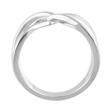 14k White Gold Freeform Ring, Size 7