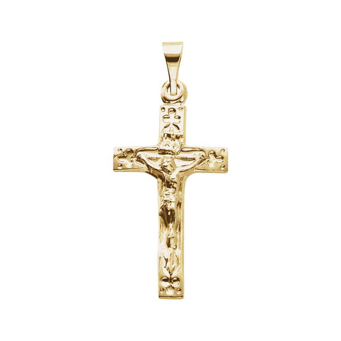 14k Yellow Gold Crucifix Pendant
