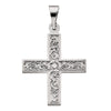 20.50x18.00 mm Greek Cross Pendant with Ornate Design in 14K Yellow Gold