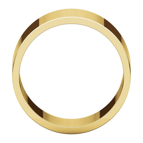14k Yellow Gold 10mm Flat Band, Size 11