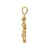 14k Yellow Gold .05 CTW Diamond Cross Pendant
