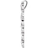 14k White Gold 1/4 CTW Diamond Cross Pendant