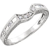 14k White Gold 1/4 ctw. Diamond Band with Baguette Accents, Size 6