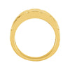 14k Yellow Gold Brick Design 8mm Tapered Band, Size 7