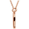 14k Rose Gold Cushion Square 16" Necklace