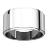 14k White Gold 10mm Flat Edge Band, Size 11
