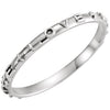 14k White Gold True Love Chastity Ring, Size 7