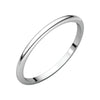 Platinum 1.5mm Half Round Band, Size 6
