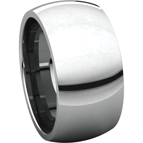 Sterling Silver 10mm Comfort Fit Band, Size 10