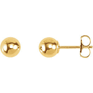 14k Yellow Gold 5mm Ball Earrings