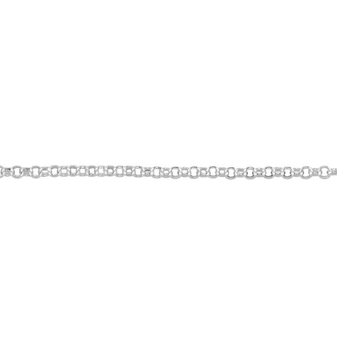 1.5mm Sterling Silver Adjustable Rolo Chain