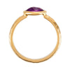 18K Yellow Gold Vermeil 7x5x4mm Amethyst Ring Size 6