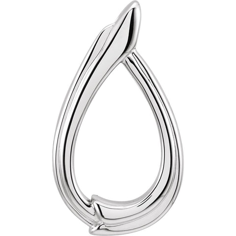 14k White Gold Freeform Pendant