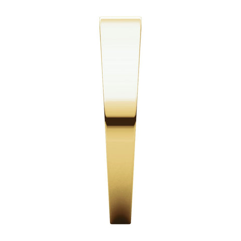 10k Yellow Gold 4mm Flat Tapered Band, Size 10.5