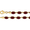 14k Yellow Gold Mozambique Garnet 7-inch Bracelet
