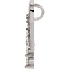 14k White Gold Journey Diamond Heart Pendant